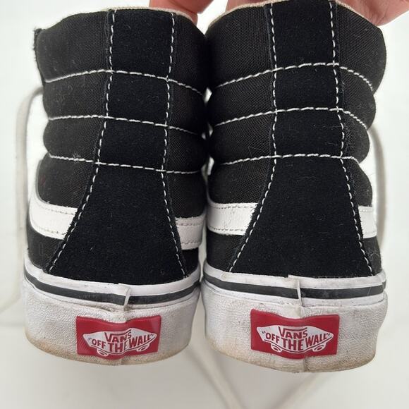 Vans Black and White High-Top Lace Up Sneakers Size 7 / Womens 8.5 - Picture 4 of 16